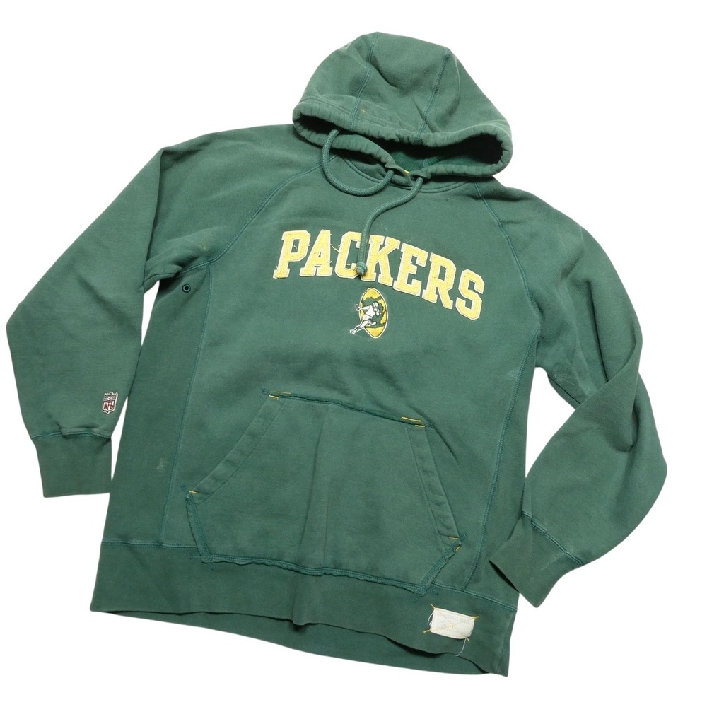 Green‎ Bay Packers Hoodie Mens Medium Green NFL Football Reebok Sweatshirt